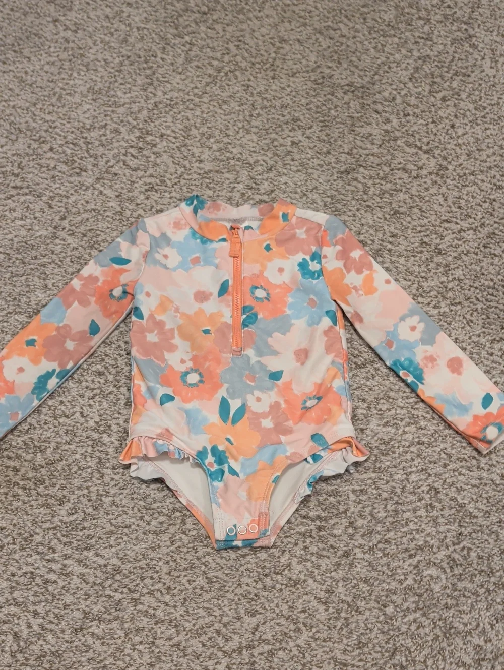 Carter's Just One You Girls Watercolor Rashguard Swim Suit Bathing